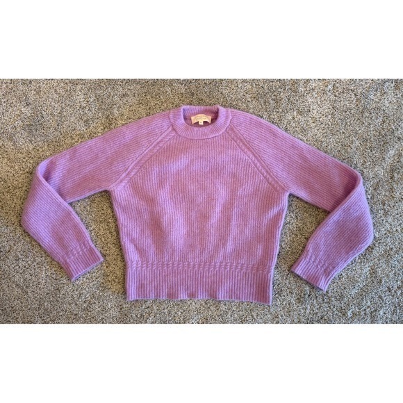 Sezane Otto Jumper Lilac Purple Baby Alpaca Blend Knit Sweater Xs